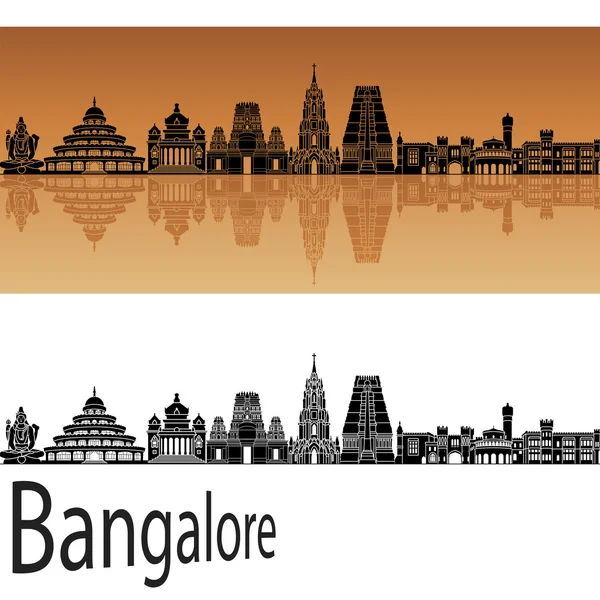 Skyline Chennai en naranja — Vector de stock