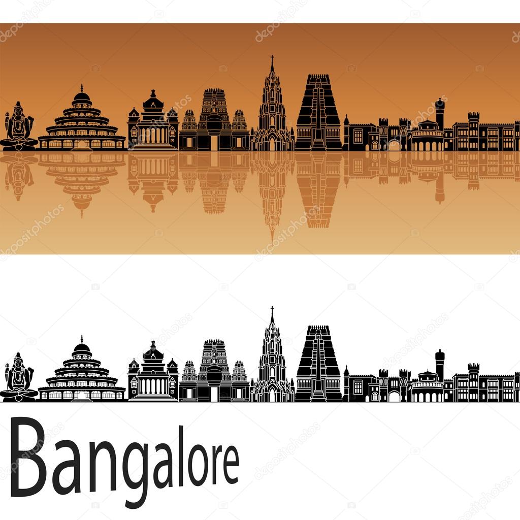 Chennai skyline in orange