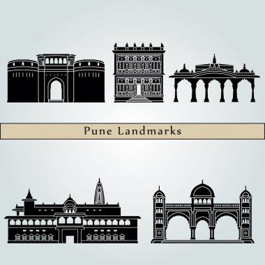 Pune landmarks and monuments clipart