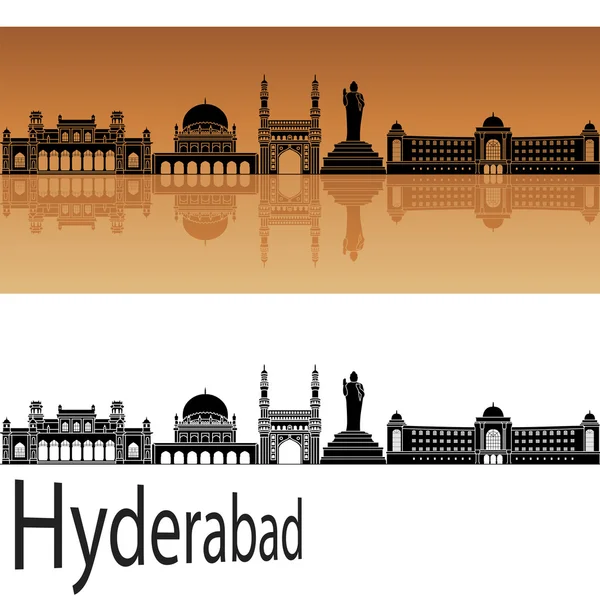 Ahmedabad manzarası turuncu — Stok Vektör