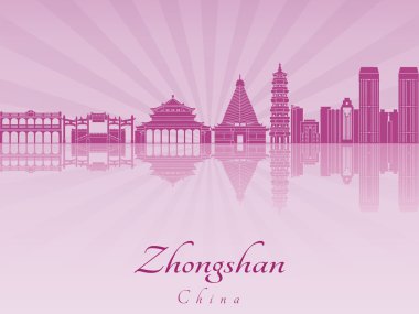 Mor parlak orkide Zhongshan manzarası