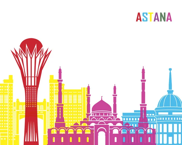 Astana skyline pop — Stock Vector