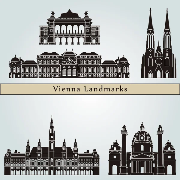 Vienna V2 bezienswaardigheden — Stockvector