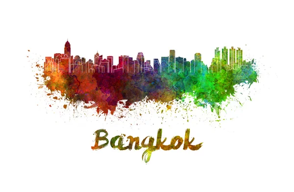 Bangkok skyline in watercolor — Stock Photo, Image