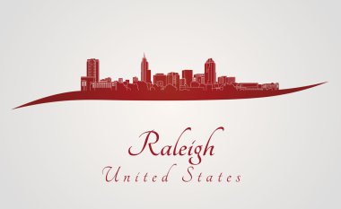 Raleigh manzarası kırmızı