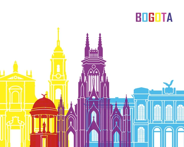 Bogotá skyline pop — Vector de stock