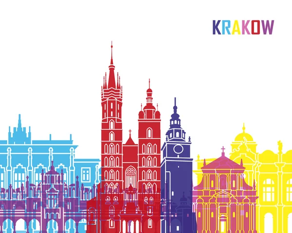 Panoramę Krakowa pop — Wektor stockowy