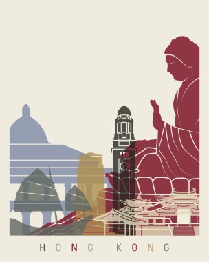 Hong Kong manzarası poster