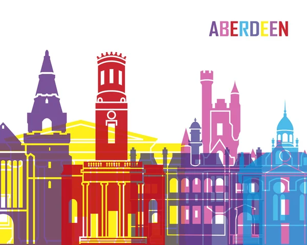 Aberdeen skyline pop — Stock Vector