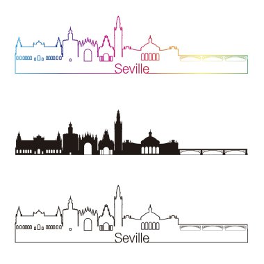 Seville V2 manzarası doğrusal stiliyle gökkuşağı