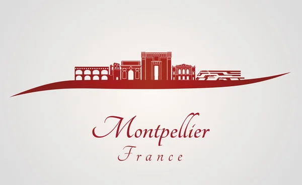 Montpellier em vermelho —  Vetores de Stock