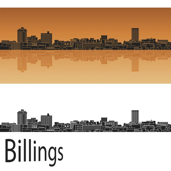 Billings skyline en naranja — Archivo Imágenes Vectoriales