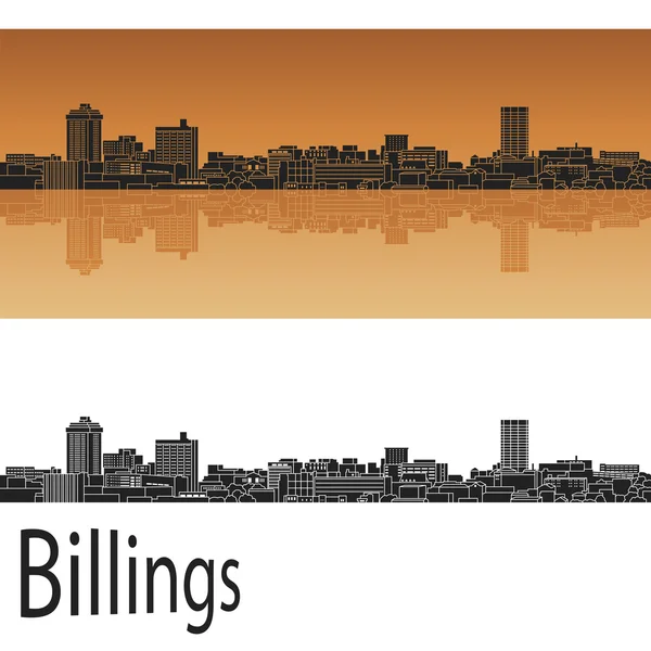 Billings panoramę w orange — Wektor stockowy