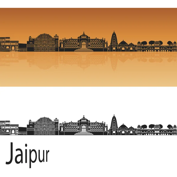 Jaipur manzarası turuncu — Stok Vektör