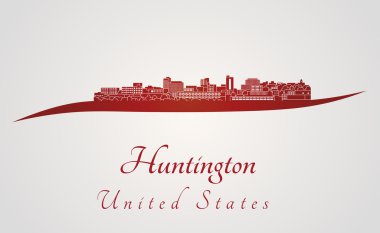 Huntington manzarası kırmızı