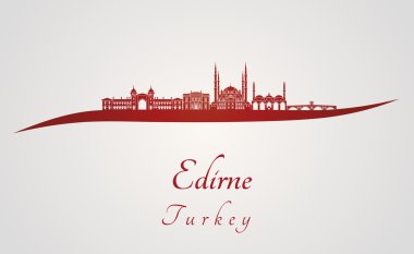 Edirne manzarası kırmızı