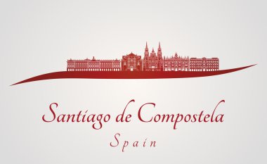 Santiago de Compostela manzarası kırmızı