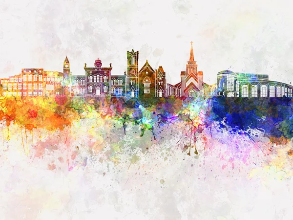 Brampton skyline em fundo aquarela — Fotografia de Stock