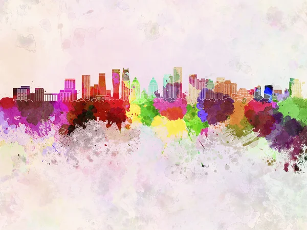 Mississauga skyline en fond aquarelle — Photo