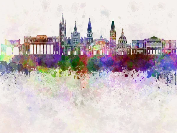 Guadalajara Skyline in Aquarell Hintergrund — Stockfoto