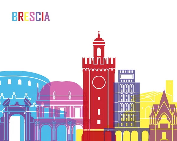 Horizonte de Brescia pop — Vector de stock