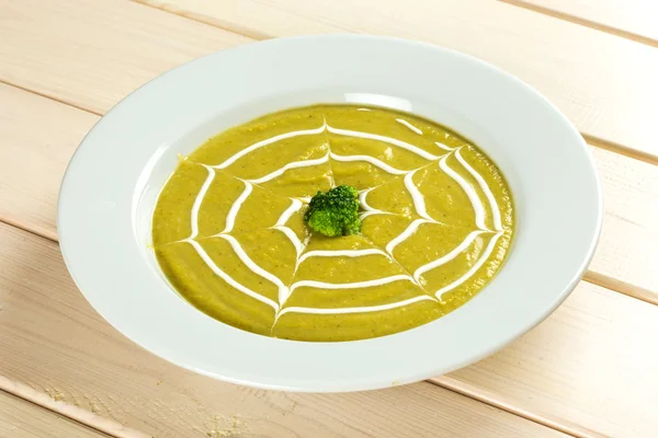 Broccoli vegetable soup cream — Stock Photo, Image