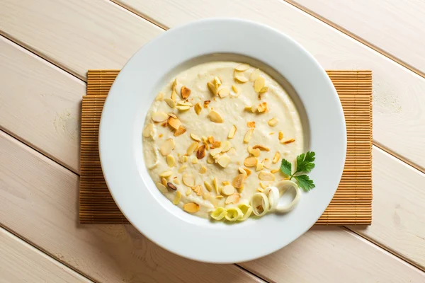 Leek vegetable soup cream — Stock Photo, Image