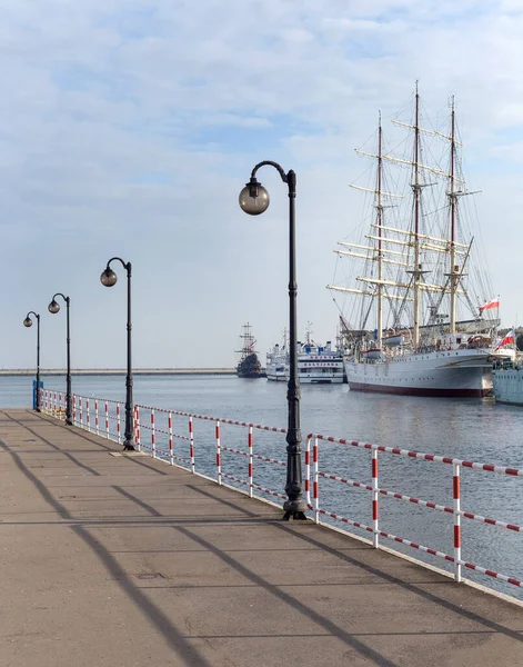 Gdynia Polen Februari 2020 Dar Mlodziezy Utbildning Segelfartyg — Stockfoto