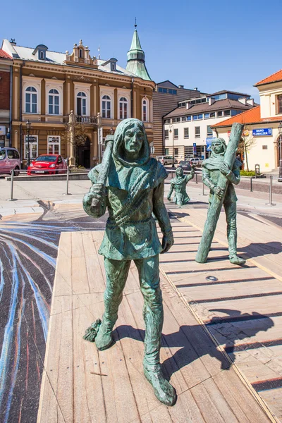 Wieliczka, Polonia - Esculturas de Salt Miners — Foto de Stock