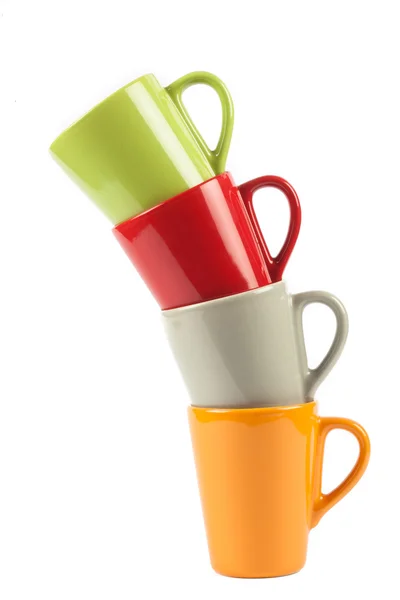 Quattro tazze di tè colore — Foto Stock
