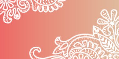 Düğün davetiyesi veya tebrik kartı için Vektör Bobbin dantel kare çerçeve