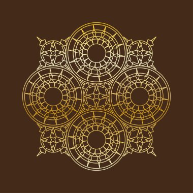 Muhteşem altın süslü öğeleri koleksiyonu.