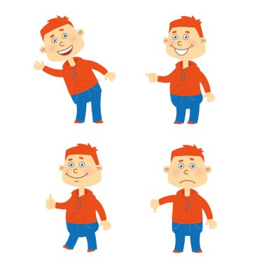 Vektör mutlu öğrenci karakter kümesi