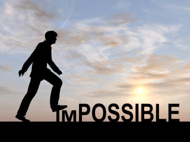 imkansız metnin üzerinde adım işadamı