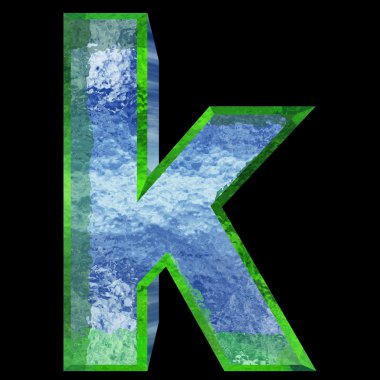 ice font part of set or collection isolated on black background for winter