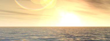 su ile güzel deniz manzarası