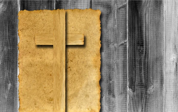 Банер з християнського релігійного хрестом — стокове фото
