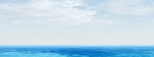 海の水の波と空 cloudscape — ストック写真