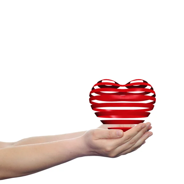 Heart held in human  hands — Stock Photo, Image