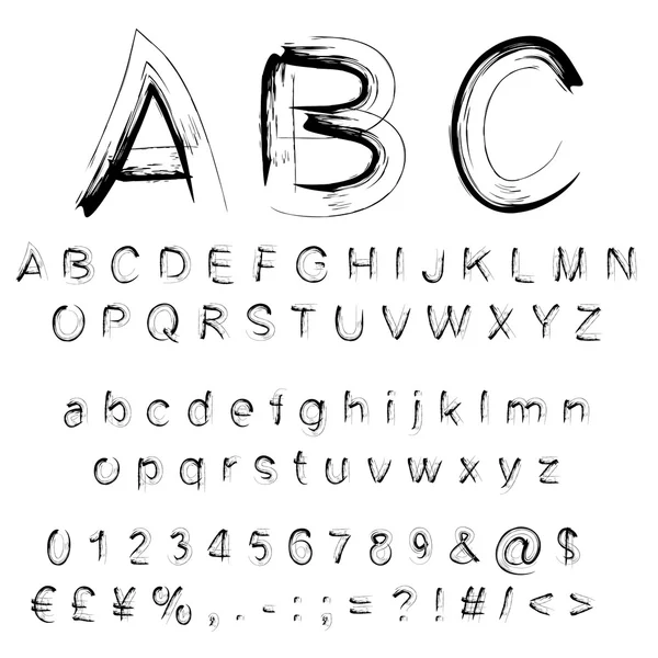 Cribble paint font — Stock Photo, Image