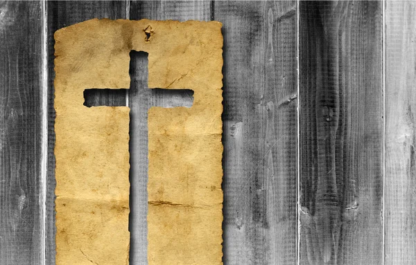 Banner met een christelijke religieuze kruising — Stockfoto