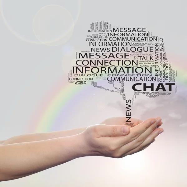 Neem contact op met word cloud — Stockfoto