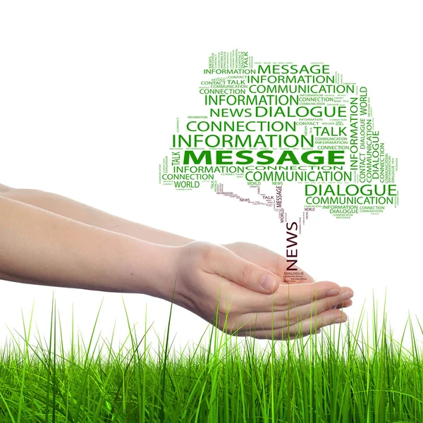 Contact word cloud — Stock Photo, Image