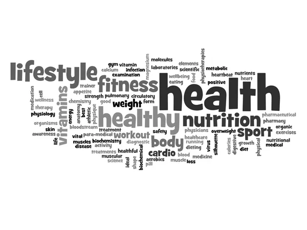 Gezondheid word cloud — Stockfoto