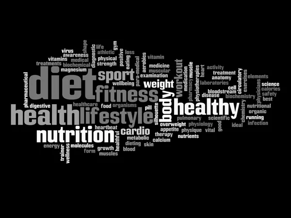 Gezondheid word cloud — Stockfoto