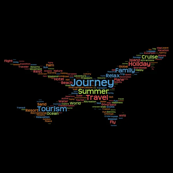 Turism word cloud — Stockfoto