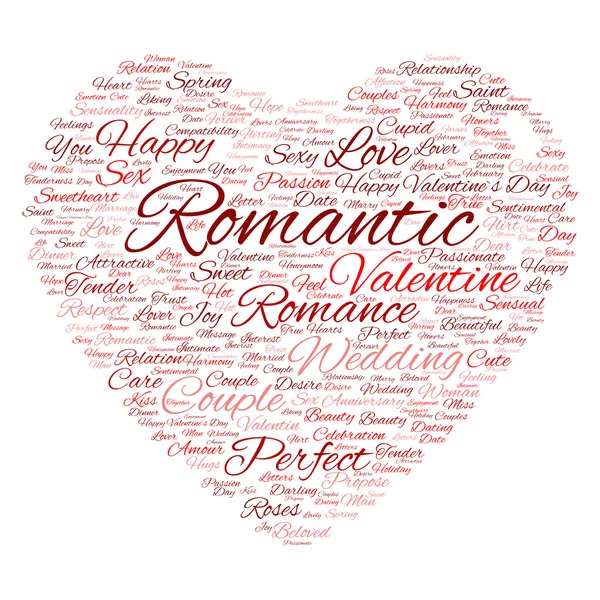 Valentine's Day wordcloud — Stock Photo, Image