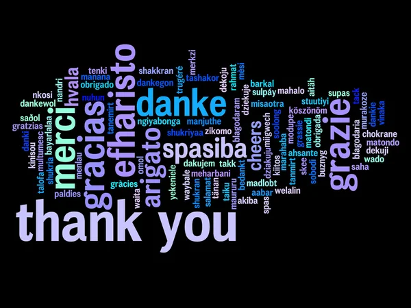 Conceptual thank you word cloud — Stock Photo, Image