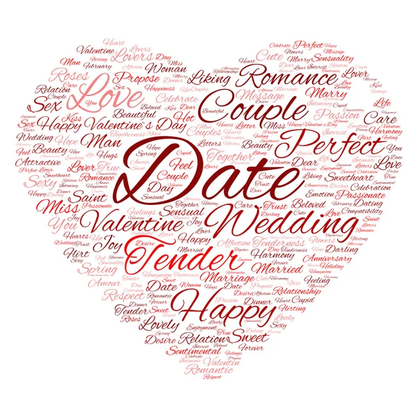 Valentine's Day wordcloud — Stock Photo, Image