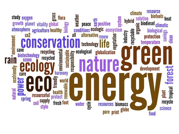 Ecología y conservación palabra nube —  Fotos de Stock